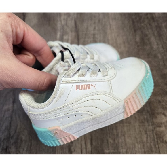 GIRLS‎ PUMA CARINA Fade ACF INF TODDLER, White-Blue Rose Toddler US Size 4c - Picture 1 of 8